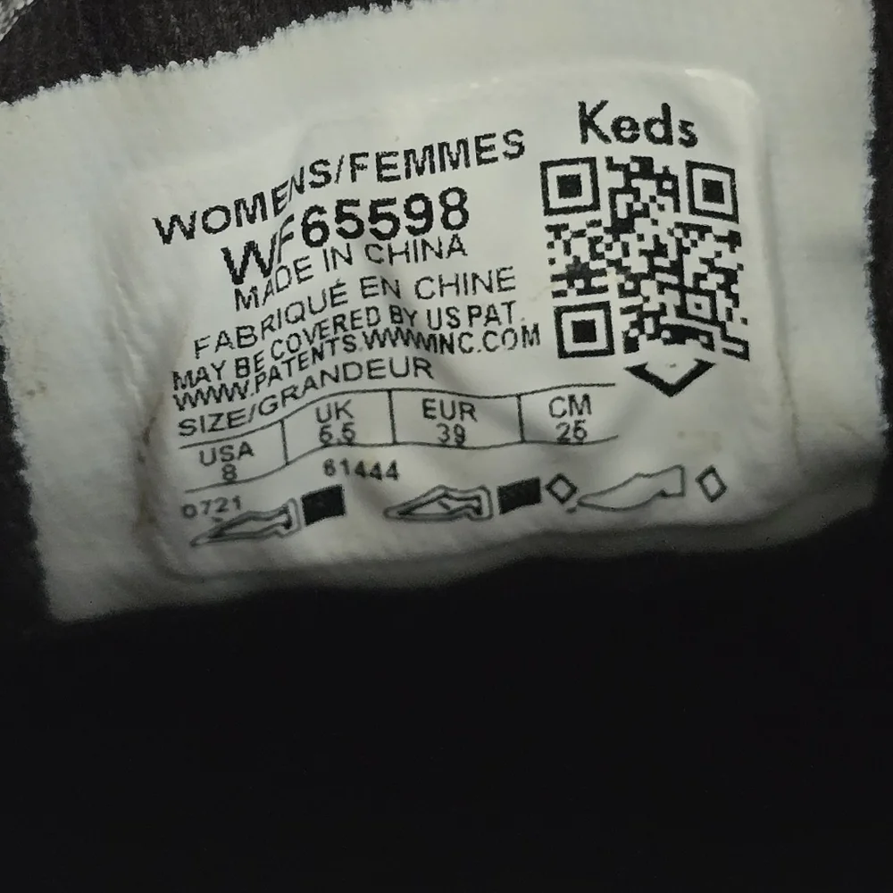 Keds Pink & Black Tweed Sneakers Size: 8 - Picture 7 of 7
